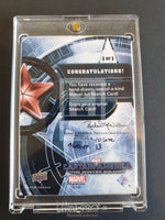 Captain America Winter Soldier Marvel Upper Deck Artist Sketch Trading Card Back