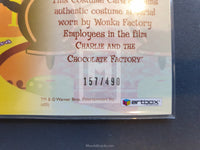Charlie and the Chocolate Factory Artbox Costume Card Wonka Employee Number 490
