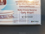 Charlie and the Chocolate Factory Artbox Prop Card Nutty Crunch Surprise Candy Wrapper Number 2330