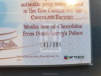 Charlie and the Chocolate Factory Artbox Prop Card Wonka Box of Chocolates from Pondicherrys Palace Number 390