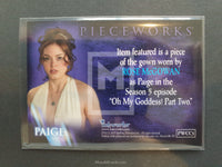 2005 Inkworks Charmed Conversations PWCC3 Paige Pieceworks Trading Card - Rose McGowan - Back