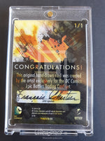 DC Epic Battles Cryptozoic Astro Harness Sketch Trading Card Back