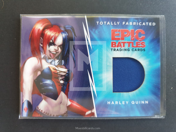      DC Epic Battles Cryptozoic Harley Quinn Totally Fabricated Trading Card Front M-07