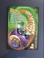 DC Legends Power Chrome Premiere Edition Hard Hitters Insert Trading Card Aquaman H7 Back