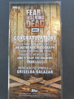 Fear The Walking Dead Salazar Autograph Trading Card Back