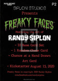 Freaky Faces Insert Promo Trading Card P2 Back