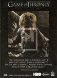 2012 Game of Thrones Season 1 The Quotable Insert Trading Card Q2 Back