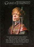 2012 Game of Thrones Season 1 The Quotable Insert Trading Card Q2 Front