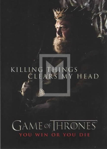 2012 Game of Thrones Season 1 Insert You Win or You Die Trading Card SP3 Front