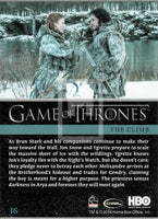 2014 Game of Thrones Season 3 Foil Parallel Trading Card 16 Back
