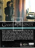 2014 Game of Thrones Season 3 Foil Parallel Trading Card 18 Back