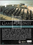 2014 Game of Thrones Season 3 Foil Parallel Trading Card 2 Back