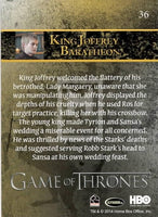 2014 Game of Thrones Season 3 Foil Parallel Trading Card 36 Back
