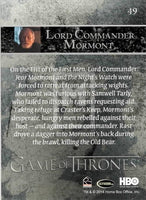 2014 Game of Thrones Season 3 Foil Parallel Trading Card 49 Back