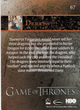 2014 Game of Thrones Season 3 Foil Parallel Trading Card 67 Back