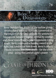 2014 Game of Thrones Season 3 Foil Parallel Trading Card 76 Back