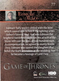 2014 Game of Thrones Season 3 Foil Parallel Trading Card 77 Back