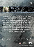 2014 Game of Thrones Season 3 Foil Parallel Trading Card 82 Back