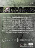 2014 Game of Thrones Season 3 Foil Parallel Trading Card 83 Back