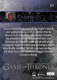 2014 Game of Thrones Season 3 Foil Parallel Trading Card 85 Back