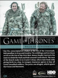 2014 Game of Thrones Season 3 Foil Parallel Trading Card 8 Back