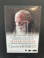 Game of Thrones Season 3 Glover Full Bleed Autograph Trading Card Back