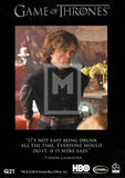 2014 Game of Thrones Season 3 The Quotable Insert Trading Card Q21 Back