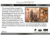 2014 Game of Thrones Season 3 Insert Relationships Trading Card DL12 Back Tyrion Lannister & Bronn