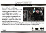 2014 Game of Thrones Season 3 Insert Relationships Trading Card DL13 Back Samwell Tarly & Gilly