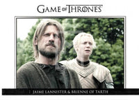 2014 Game of Thrones Season 3 Insert Relationships Trading Card DL16 Front Jaime Lannister & Brienne of Tarth