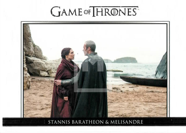 2014 Game of Thrones Season 3 Insert Relationships Trading Card DL9 Front Stannis Baratheon & Melisandre