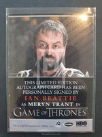 Game of Thrones Season 4 Bordered Beattie Autograph Trading Card Back