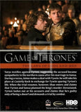 2015 Game of Thrones Season 4 Foil Parallel Trading Card 18 Back
