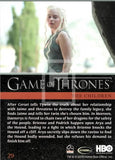 2015 Game of Thrones Season 4 Gold Parallel Trading Card 29 Back
