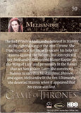 2016 Game of Thrones Season 5 Foil Parallel Trading Card 50 Back