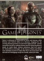 2016 Game of Thrones Season 5 Foil Parallel Trading Card 8 Back