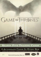 2016 Game of Thrones Season 5 Promo Trading Card P1 Back