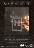 2016 Game of Thrones Season 5 Insert The Quotable Trading Card Q44 Back