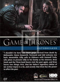 2017 Game of Thrones Season 6 Foil Parallel Trading Card 7 Back