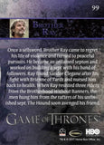 2017 Game of Thrones Season 6 Foil Parallel Trading Card 99 Back