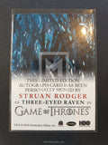 Game of Thrones Season 6 Full Bleed Autograph Trading Card Rodger Back