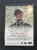 Game of Thrones Season 6 Full Bleed Autograph Trading Card Woodruff Back