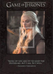 Game of Thrones Season 8 The Quotable Trading Card Q55 Front Rittenhouse Archives Moesbill Cards Melbourne Australia