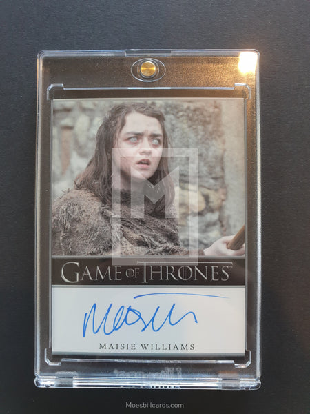 Game of Thrones Season 7 Bordered Autograph Trading Card Arya Front