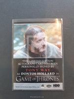 Game of Thrones Season 7 Bordered Autograph Trading Card Dontos Back