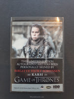 Game of Thrones Season 7 Bordered Autograph Trading Card Karsi Back
