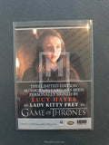 Game of Thrones Season 7 Bordered Autograph Trading Card Kitty Back