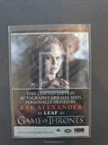 Game of Thrones Season 7 Bordered Autograph Trading Card Leaf Back