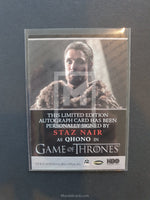 Game of Thrones Season 7 Bordered Autograph Trading Card Qhono Back