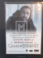 Game of Thrones Season 7 Full Bleed Autograph Trading Card Benjen Back